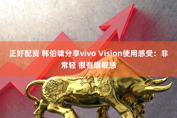 正好配资 韩伯啸分享vivo Vision使用感受：非常轻 很有旗舰感
