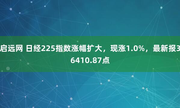 启远网 日经225指数涨幅扩大，现涨1.0%，最新报36410.87点